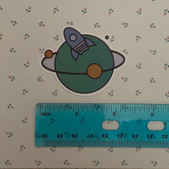 Spaceship Planet Sticker - Picture 2 of 2